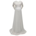 thumbnail image 1 of Celivon Womens Long Sleeve Maternity Dress Lace Spell Press Sexy Loose Trailing Long Soft Flattering Comfy Pregnancy Clothes, 1 of 8