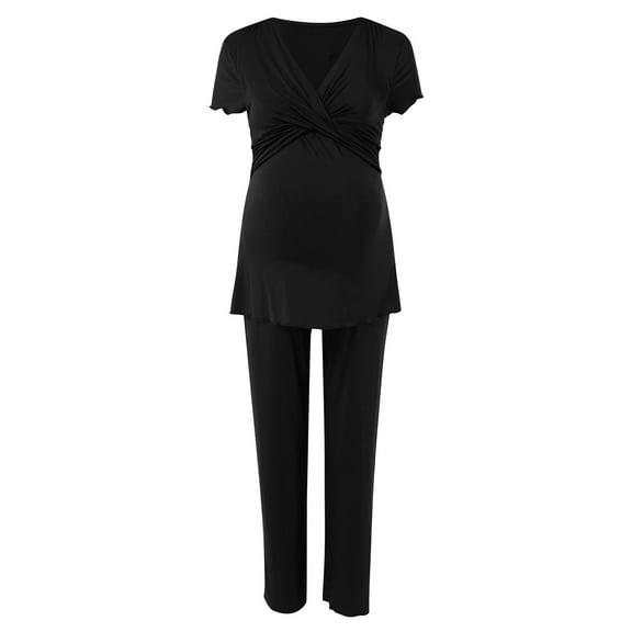 Celivon Womens Maternity Nursing Pajama Set Breastfeeding Sleepwear Set