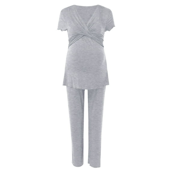 Celivon Womens Maternity Nursing Pajama Set Breastfeeding Sleepwear Set