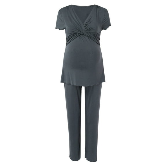 Celivon Womens Maternity Nursing Pajama Set Breastfeeding Sleepwear Set