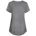 thumbnail image 1 of Celivon Womens Maternity Nursing Tops Short Sleeve Rushed Hem Breastfeeding Shirt Flattering Comfy Pregnancy Clothes, 1 of 2
