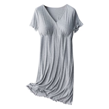 Celivon Womens Short Sleeve Maternity Dress Feeding No Wear Bra Go Out Postpartum Feeding Summer Soft Flattering Comfy Pregnancy Clothes