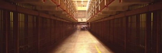 Cell Block In A Prison Alcatraz Island San Francisco California USA Canvas Art - Panoramic Images (36 x 12)