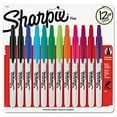 thumbnail image 1 of Sharpie Retractable Permanent Markers, Ultra Fine Point, Blue, 12 Count - 1735792, 1 of 6