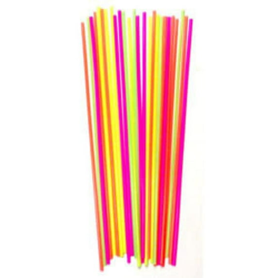 Cell-O-Core TGU14 Asst Neon Unwrapped Giant 14 Straw - 1200 / CS"
