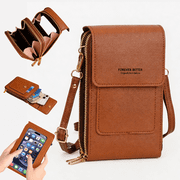 Cell Phone Bag, PU Leather Crossbody Cellphone Purse for Women, Touch Screen Cell Phone Pouch Holder Shoulder Bag RFID Blocking Wallet Handbag with Shoulder Str