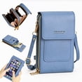 thumbnail image 1 of Cell Phone Bag, PU Leather Crossbody Cellphone Purse for Women, Touch Screen Cell Phone Pouch Holder Shoulder Bag RFID Blocking Wallet Handbag with Shoulder Strap, 1 of 7