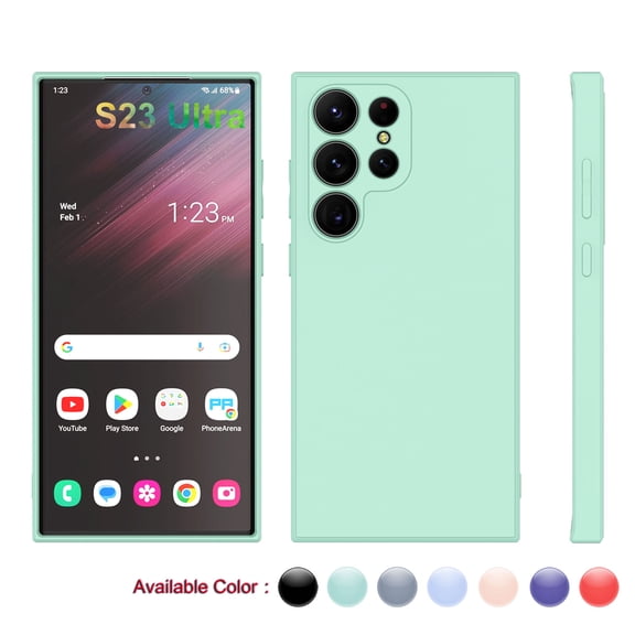 Cell Phone Basic Cases for Galaxy S23 FE 5G 2023,Liquid Silicone Gel Rubber Shockproof Case Ultra Thin Slim Matte Surface Cover for Samsung Galaxy S23 FE 5G 6.4 inch (Green)