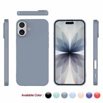 Cell Phone Basic Cases for iPhone 17,17 Pro,17 Air,17 Pro Max, Liquid Silicone Gel Rubber Shockproof Case Ultra Thin Slim Matte Surface Cover for iPhone 17 6.3 inch (Gray)
