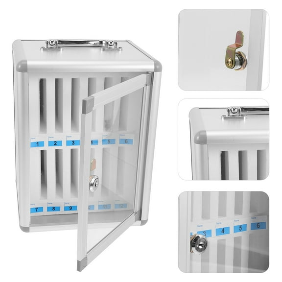 SEWCHICS Phone Storage Box Cell Phone Locker Box Light Grey 1Set 10.9x8.4in