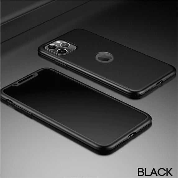 Cell Phone Case For iPhone 6.5" Frosted Shockproof Case Ultra Thin Slim Matte Surface Cover(Black)