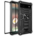 thumbnail image 1 of Ring Kickstand Phone Case for Google Pixel 6a w/Tempered Glass Screen Protector for Car Mount Hybrid Hard Shockproof Case - Black, 1 of 7