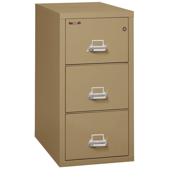 FireKing Sand 1 Hour Fire Resistant File Cabinet - 3 Drawer Letter 31" depth