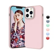 Cell Phone Cases for 6.7" iPhone 13 Pro Max, Njjex Liquid Silicone Gel Rubber Shockproof Case Ultra Thin Slim Matte Surface Cover for Apple iPhone 13 Pro Max 6.7" 2021 -Pink