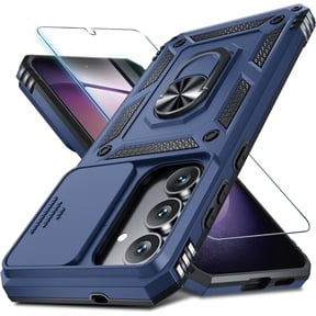 Cell Phone Cases For Samsung S25 FE Case Built in Slide Camera Lens Cover+Finger Ring Holder Kickstand,Heavy Duty Shockproof Full Body Phone Cover