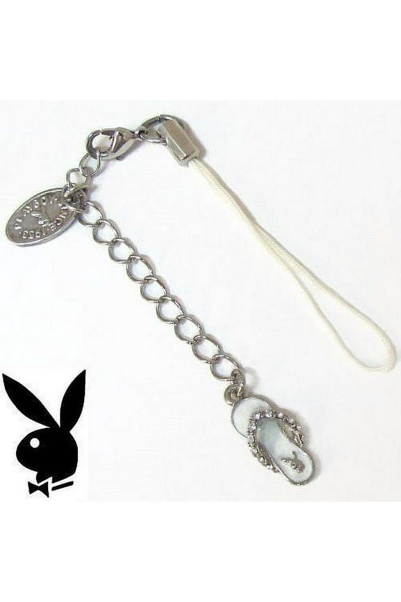 Cell Phone Charm Bunny Flip Flop Sandal Crystal Mobile Gift Box RARE HTF