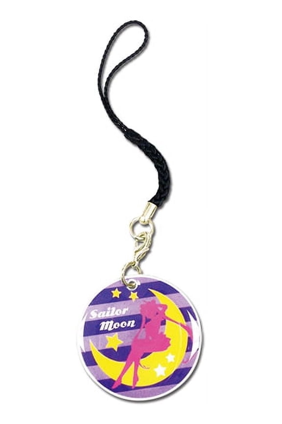Cell Phone Charm - Sailor Moon - New Moon Silhouette Purple Stripe ge17527
