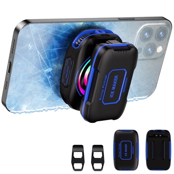 Cell Phone Cooler for Gaming, Magnetic Portable Rechargeable Battery Mobile Phones Radiator,Cellphone Fun Cooler with RGB Lights for iPhone Series,ipad pro Tablet,Tiktok Live