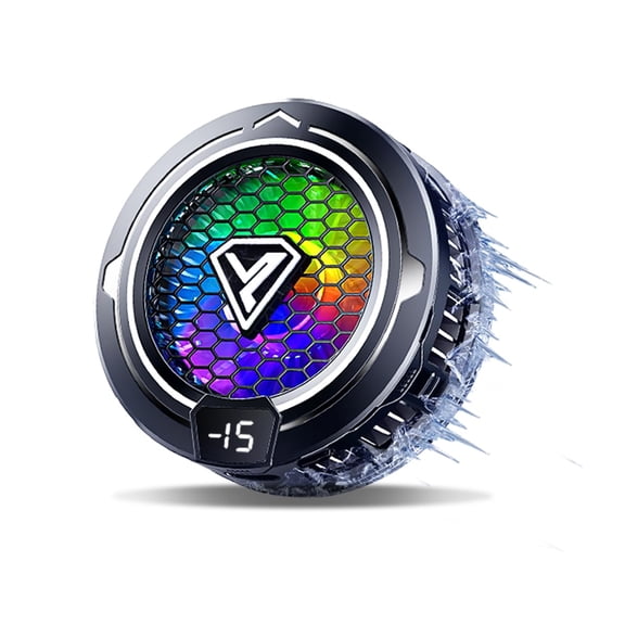 Cell Phone Cooler Heatsink for Gaming,Phone Cooling Fan iPhone/iPad to Keep Cool,Magnetic Case Radiator with RGB LED (Not Rechargeable Battery Version)
