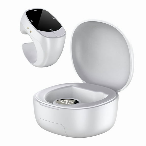 Cell Phone Finger Ring Bluetooth Remote Control，2-in-1 Selfie/Video Controller & Automatic Page Turner with Hidden Stand, JX-12pro Touchscreen Smart Controller