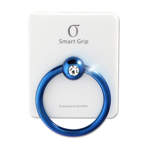 Cell Phone Finger Ring Holder & Grip with Luxury Oktant Crystal Universal Kickstand with 360° Rotation and 180° Flip Compatible with Most Smartphones (White)