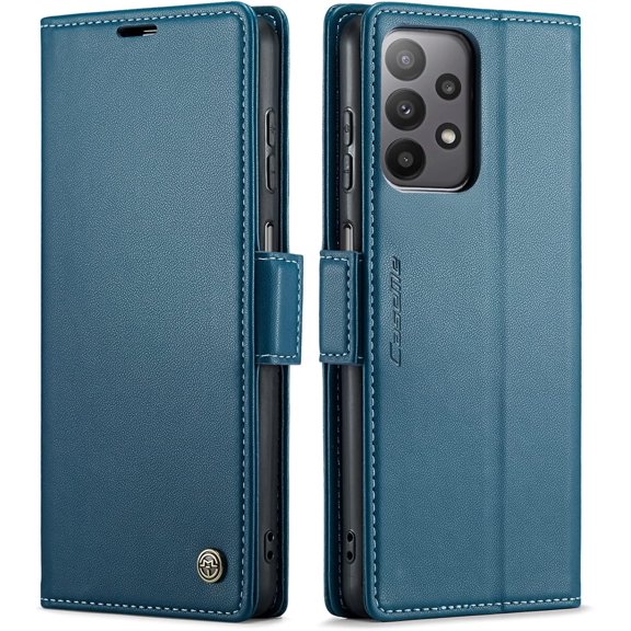 Cell Phone Flip Case Cover Wallet Case Compatible with Samsung Galaxy A23,Magnetic Flip Leather Wallet Phone Cover [TPU Shockproof Interior Case] Compatible with Samsung Galaxy A23,Blue
