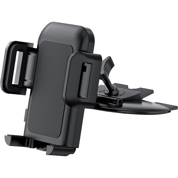 Cell Phone Holder for Car, CD Slot Car Phone Mount, One Button Release Easy Installation CD Player Car Phone Holder Mount Compatible with iPhone 16 15 14 13 12 11 Pro XR XS MAX Galaxy S20 S20+ S10 S9