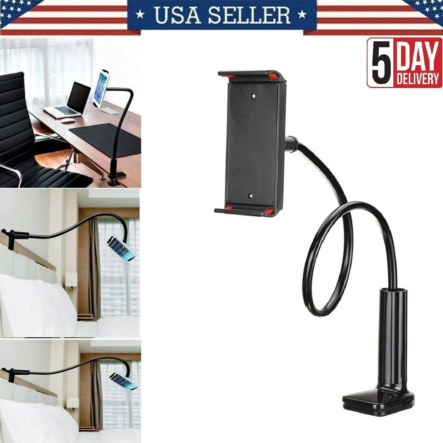 Cell Phone Holder Stands Flexible 360 Clip Mobile Lazy Bed Desktop Bracket Mount