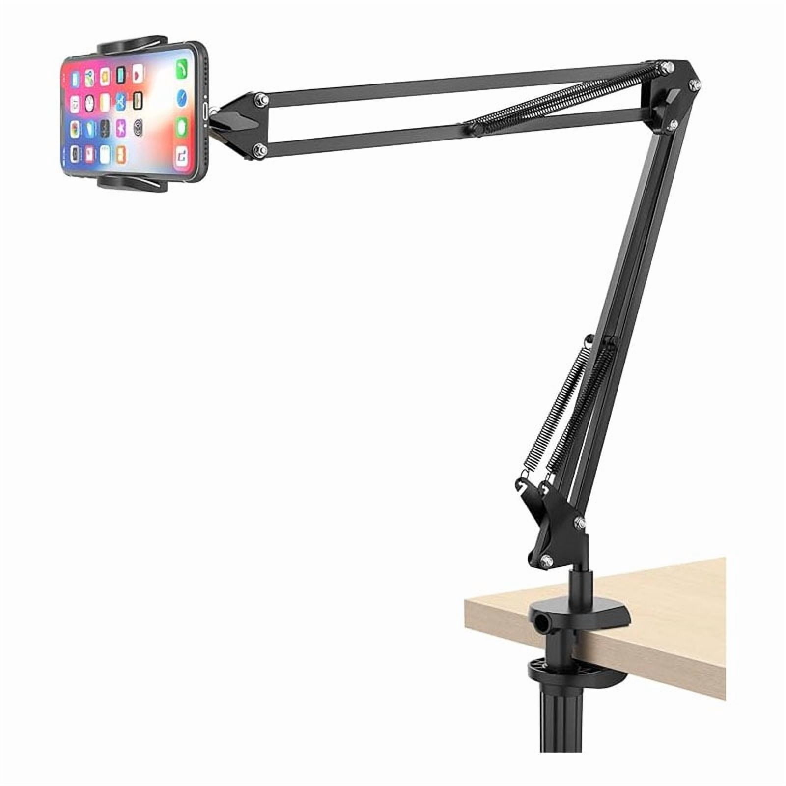 Cell Phone Holder, Universal Phone Stand Clip Lazy Bracket Flexible Articulating Arm Phone Mount Compatible with iPhone 15 14 13 12 11 Pro Xs Max XR X 8 7 6, Samsung