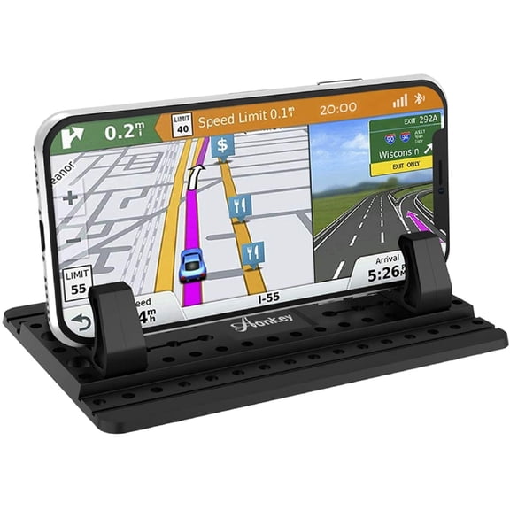 Cell Phone Holder for Car, Dashboard Car Pad Mat Vehicle GPS Mount Universal Fit All Smartphones, Compatible with iPhone Xs/XS Max XR X 6S 7/8 Plus