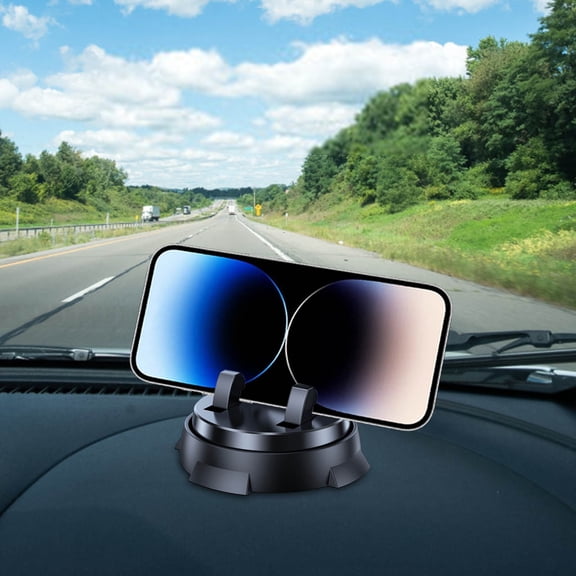 Cell Phone Holder for Car Dashboard Strong Suction Base 360 Rotation Adjustable Center Console Mount for All Smartphones 3.4*3.4*2.6 inches