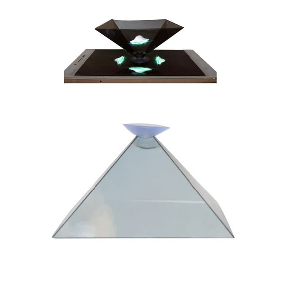 Cell Phone Hologram Py-ramid Display Projector Stand 360-Degree Images Cartoon Interaction