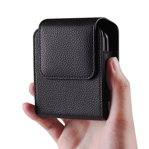 Cell Phone Holster Leather Belt Loops Pouch Magnetic For Man Daily With Carabiner