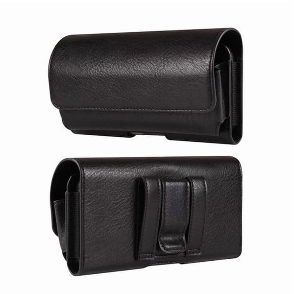 Cell Phone Holster Leather With Belt Loops Clip Card Slots Eyeglasses Storage Bag Retro For Man Daily For iPhone 16pm Galaxy Ultra
