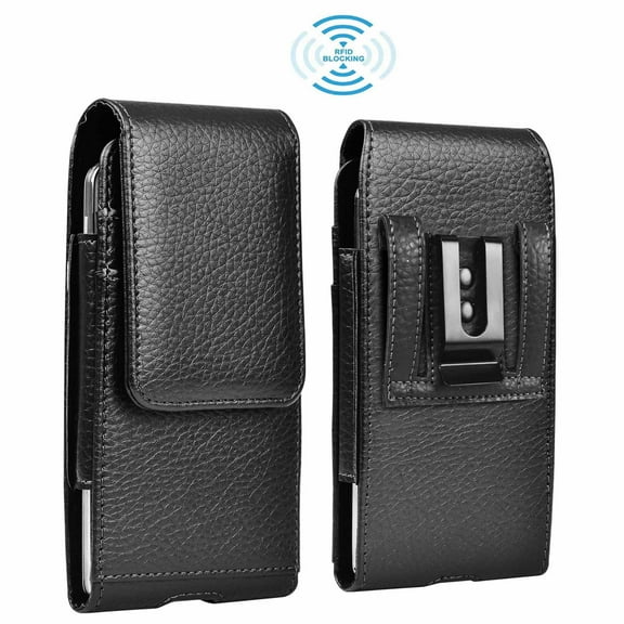 Cell Phone Holster for Motorola Moto G 5G 2025 G Stylus 2023 G Power 5G 2024 G Play 4G G Pure G Fast Edge+ 5G UW Edge Plus Z4 Z3 G7 Power PU Leather Belt Clip Holster Pouch Holder Carrying Case