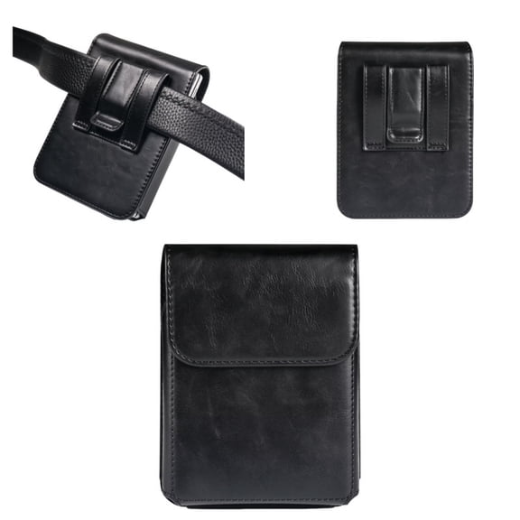 Cell Phone Holster Pouch Faux Leather Magnetic Belt Clip Loops For Man For Daily Working For iPhone/Samsung/HUAWEI