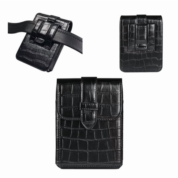 Cell Phone Holster Pouch Leather Magnetic Belt Clip Loops For Man For Daily Working For iPhone/Samsung/HUAWEI