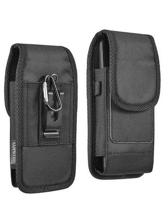 Cell Phone Holster for iPhone 15, 15 Pro 14, 14 Pro 13, 13 Pro 12, 12 Pro, 11, XR, XS 10, Galaxy S24 S23 S22 Case with Belt Clip Phone Belt Holder Carrying Pouch Cover (Fits Otterbox Case on Case on)