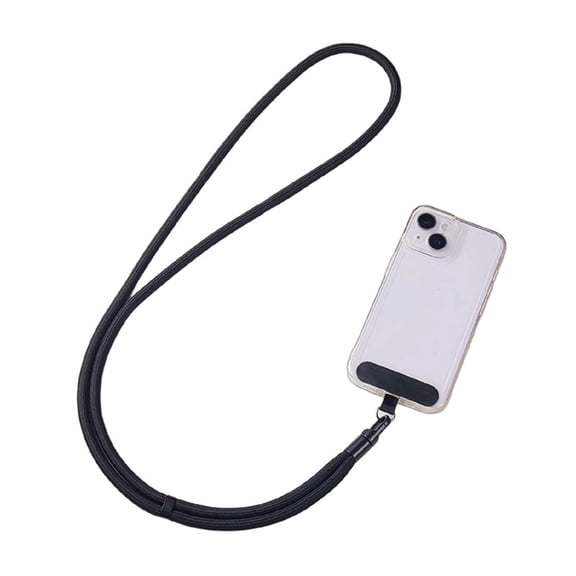 Cell Phone Lanyard Crossbody with Tether Tab, Adjustable Anti Theft Phone Strap for iPhone & Android Smartphones, Travel Essential, Black