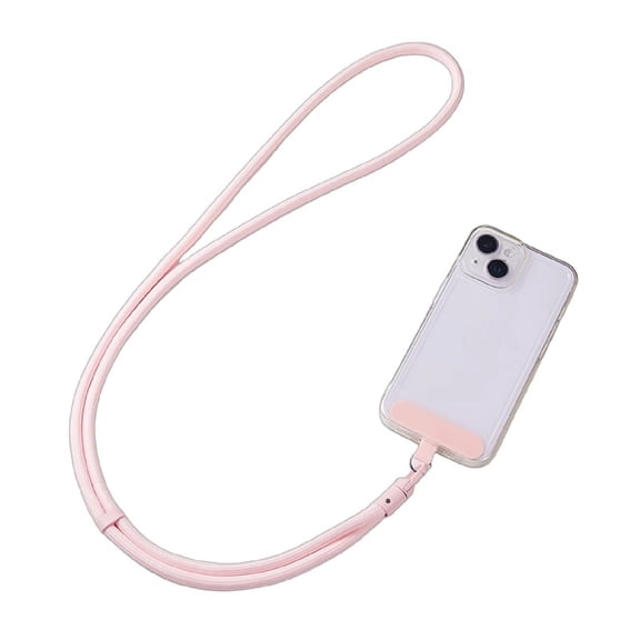 Cell Phone Lanyard Crossbody with Tether Tab, Adjustable Anti Theft Phone Strap for iPhone & Android Smartphones, Travel Essential, Pink
