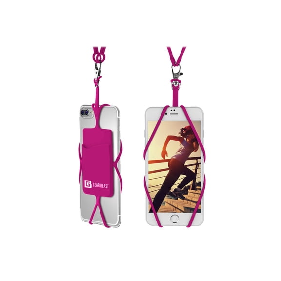 Cell Phone Lanyard, Gear Beast Universal Smartphone Holder Necklace and Wrist Strap With ID Card Slot For iPhone 11 X 8 7 6S 6 Plus Galaxy S10 S9 S8 Plus Note 10 Plus 9 8 and More