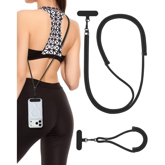 Cell Phone Lanyard for iPhone: Crossbody Phone Strap Adjustable Neck Wrist Strap Anti Theft Long Lanyard Travel Essential for Women Most iPhone and Android Smartphones