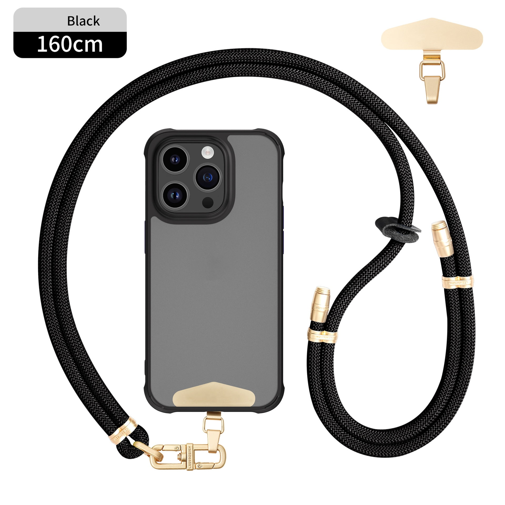 Cell Phone Lanyard with Phone Tether Tab, Phone Crossbody Strap, Lanyards  for Around the Neck, Adjustable Phone Strap, Black, 63in - Walmart.com