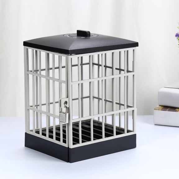 Cell Phone Lock Box with , Phone Jail Prison Locking Cage for Kids Adults Excessive Games Mobile Phone Addiction Black Gray
