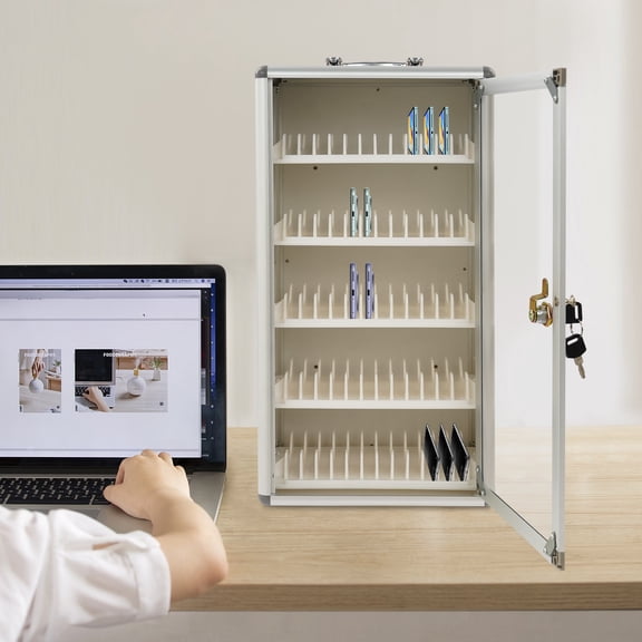Cell Phone Locker Box, Mobile Phone Storage Box, 60 Slots Phone Storage Cabinet