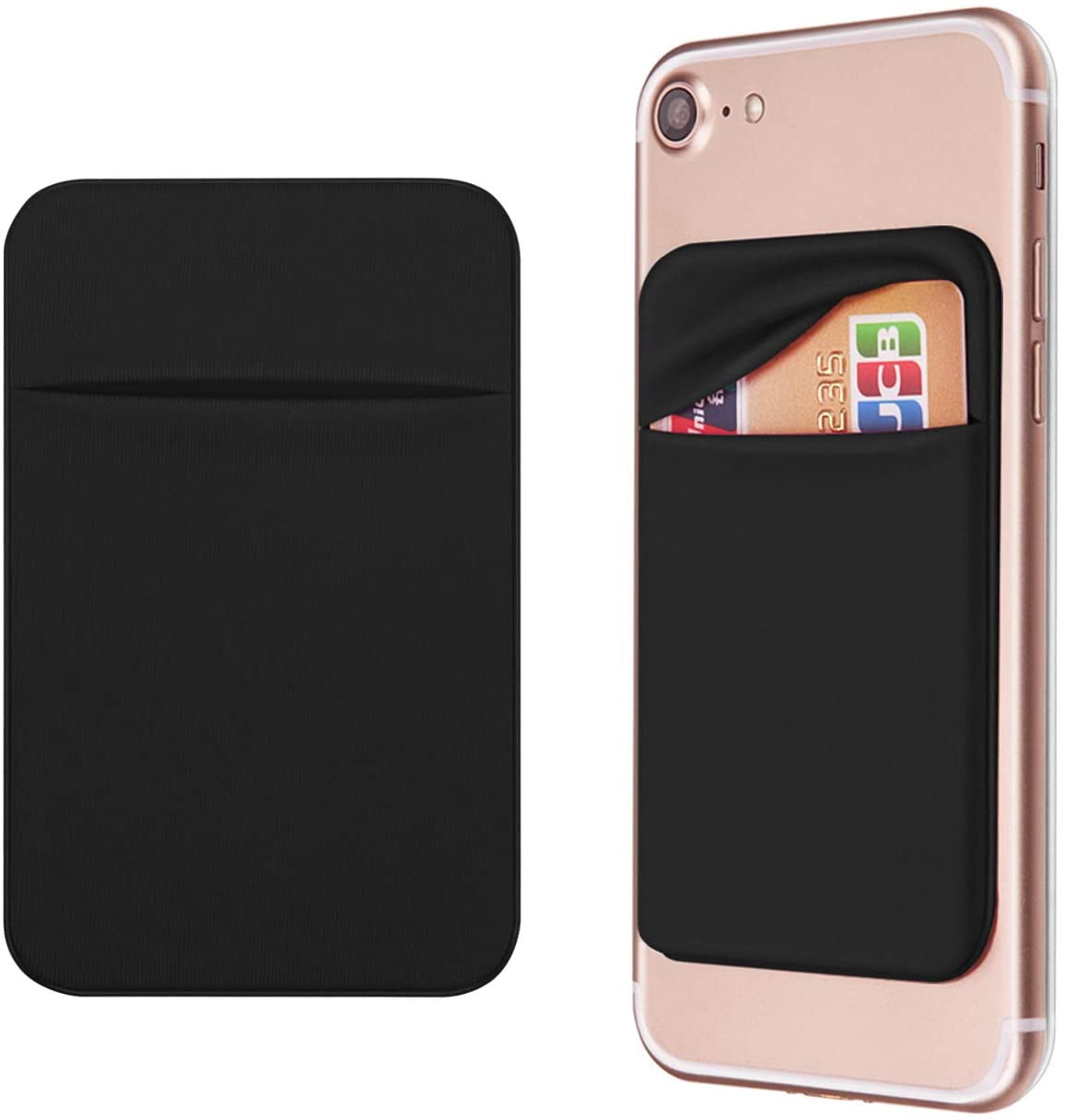 3m credit card sleeve Planet Earth Leather Credit Card Holder-Black w/gold main image 1