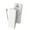 thumbnail image 1 of Cell Phone Portable Charger, iMounTEK External Battery Pack with Built-in Cables&AC Wall Plug, 10000mAh Power Bank, White, 1 of 9