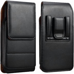 Cell Phone Pouch Belt Clip Holster Case with Belt Loop Card Slot for iPhone 14 Pro Max 15 Plus 13 Pro Max 12 Pro Max, Galaxy S24 Ultra S23 U S22 Ultra S21 Plus A15 A55 A35 A25, OnePlus 12 (Black, L)