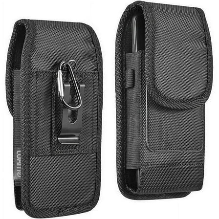 Cell Phone Pouch Nylon Holster Case with Belt Clip Cover for Apple iPhone 16 15 14 13 12 11 Pro Max Plus Case, Samsung Galaxy A14 A15 A35 S23 FE Note 20 Ultra S24 Ultra S24 Plus S23 Ultra S23 Plus