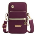 thumbnail image 1 of Cell Phone Purse Small Crossbody Bag for Women Men Shoulder Bag Wallet with Card Holder Slot Pouch Neck Strap for All Smartphones, Purple, 1 of 6